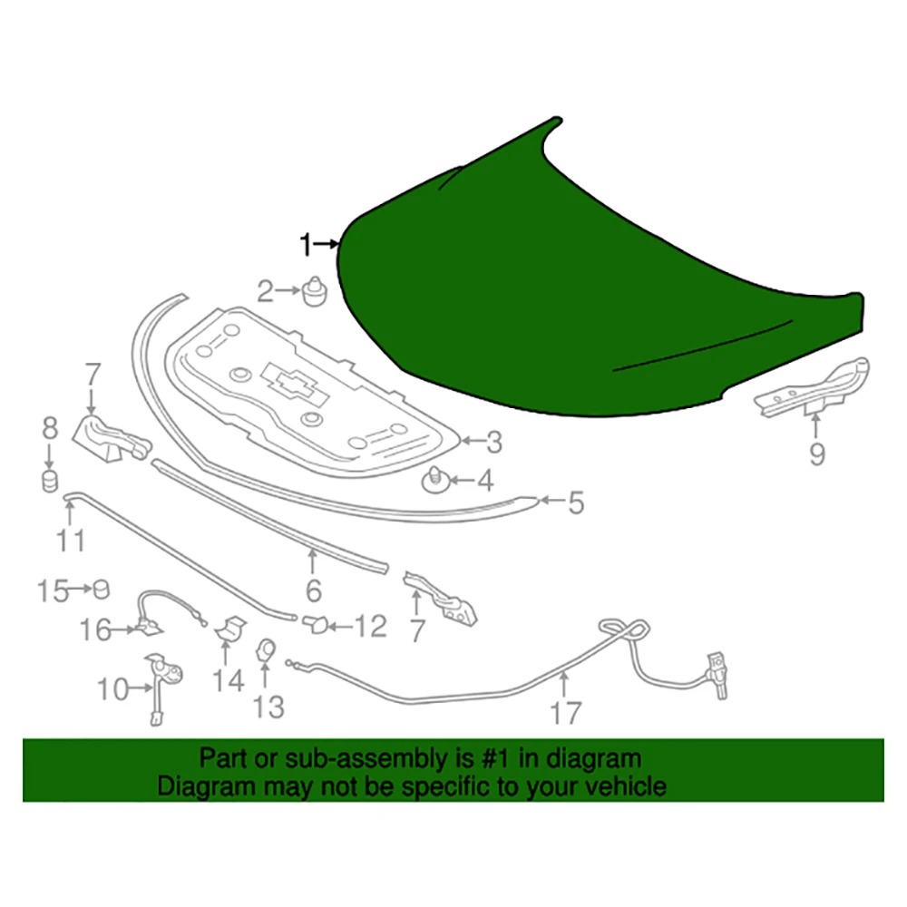 Hot Selling Replaced Aluminum Car Engine Hood Bonnet for Volt 2016 to 2019 84092169